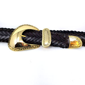 Vintage Captiva Woven Leather Belt